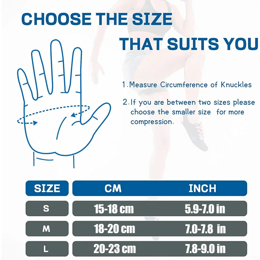 Gants de compression unisexes à doigts complets – Thérapie de soulagement de la douleur
