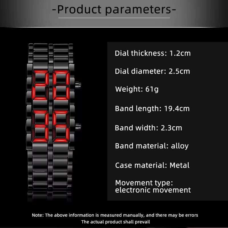 Montre Homme Digitale Lava – Affichage LED et design sportif