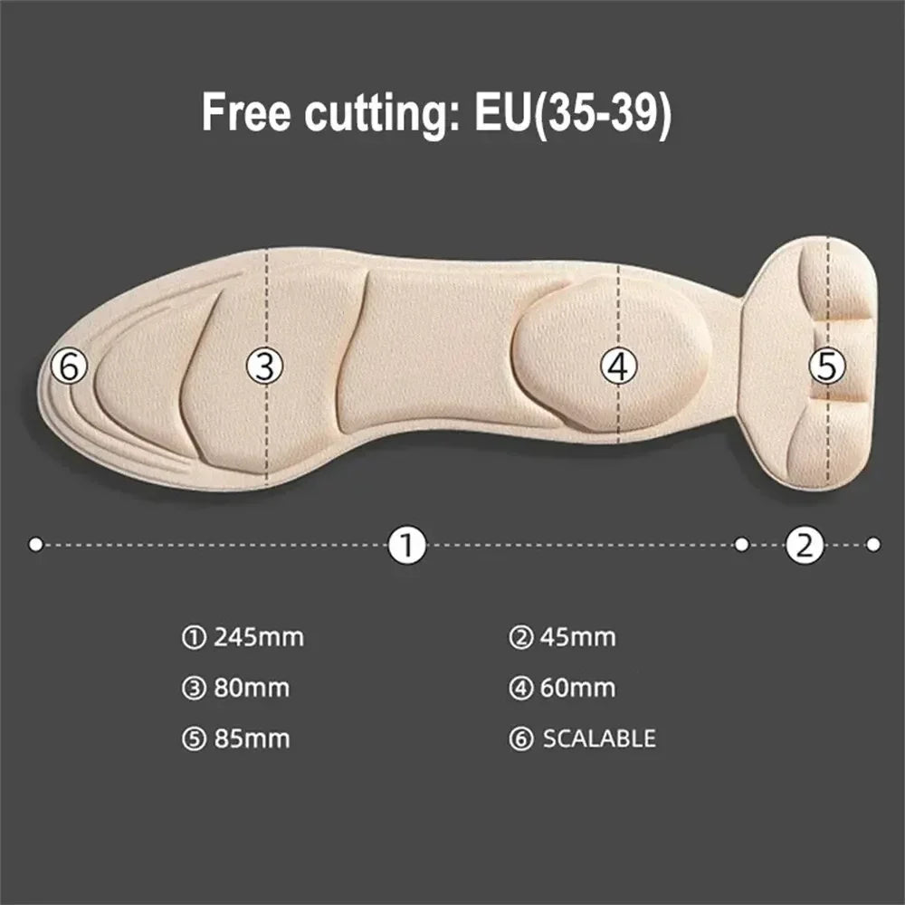 7D Memory Foam Insoles 2-in-1 High-Heel Comfort