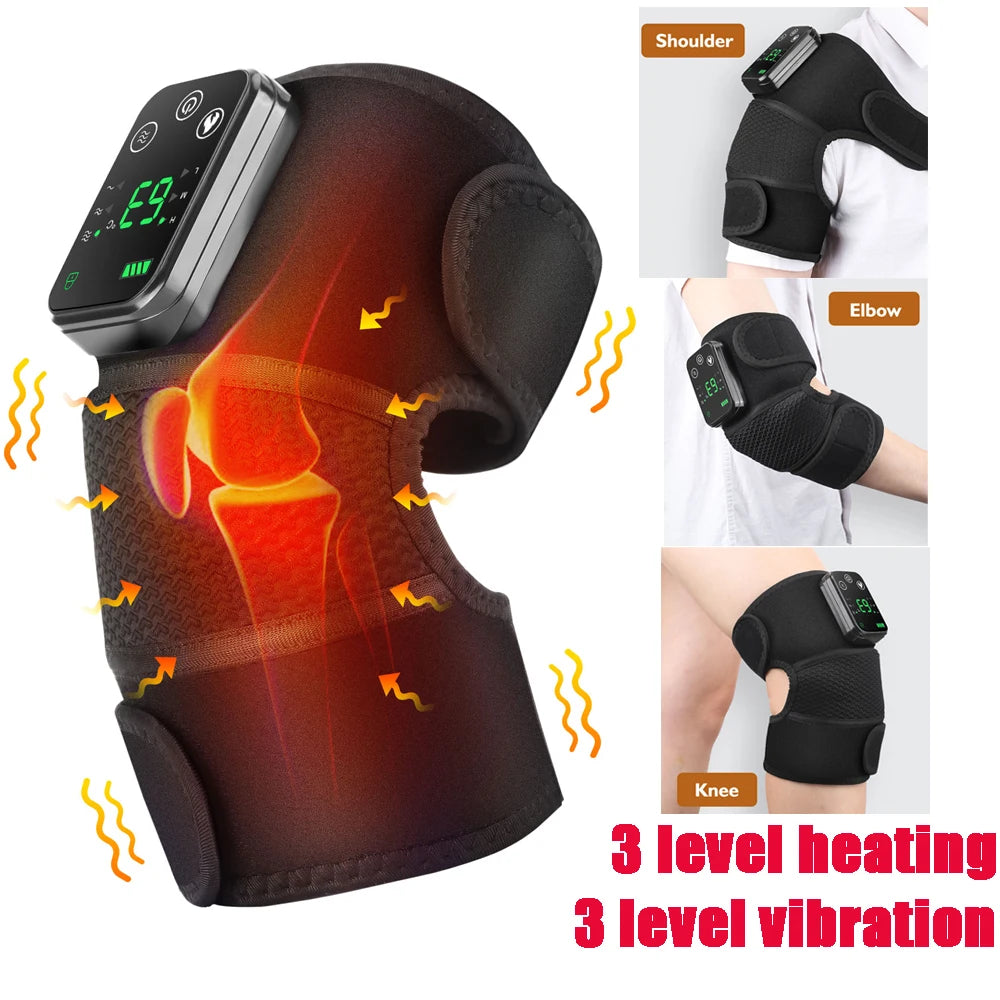 Elektrische schouderbrace met verwarming en LED-vibratiemassage