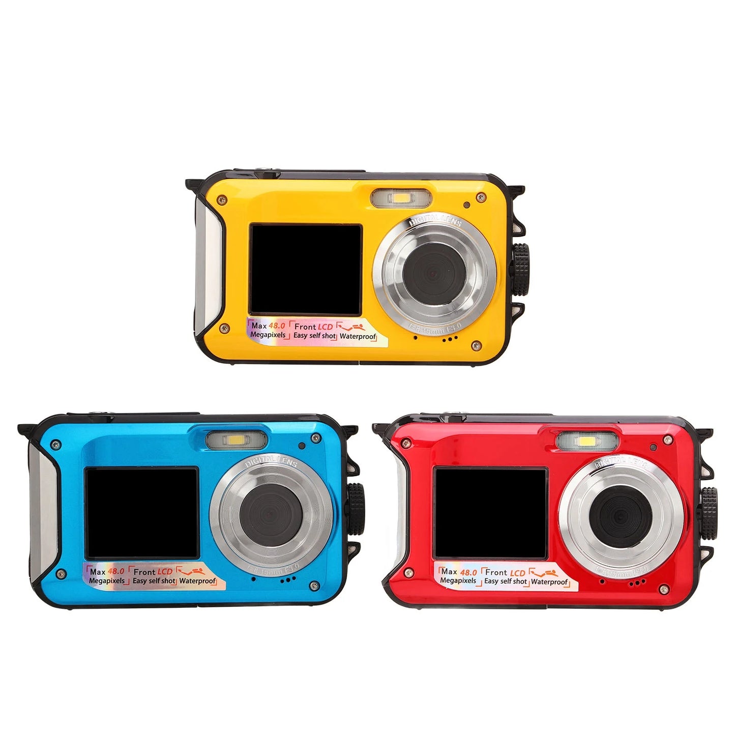Waterproof Camera – 2.7K Video & HD Photo, 10ft Underwater