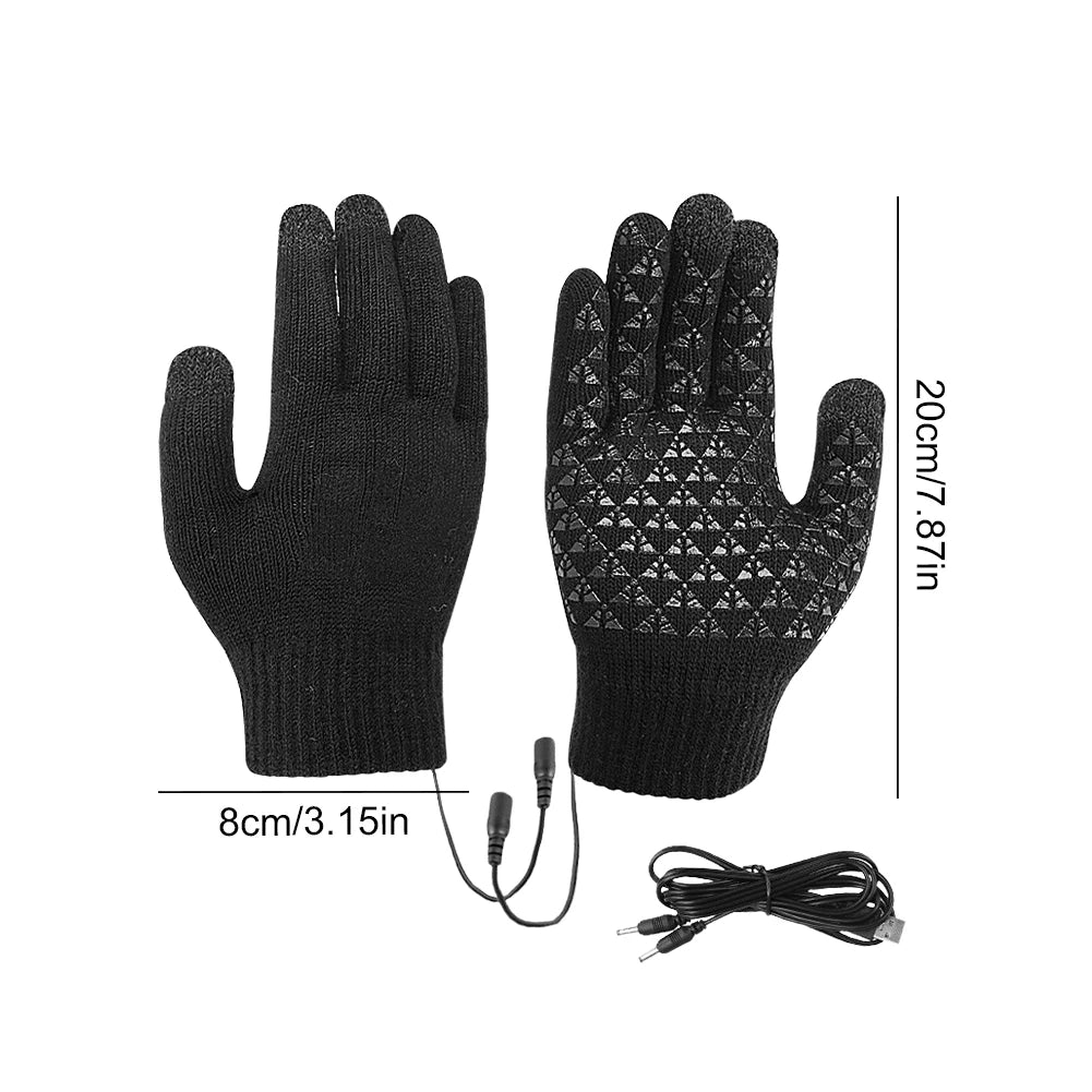 Gants d'hiver tactiles – Chauffants électriques USB