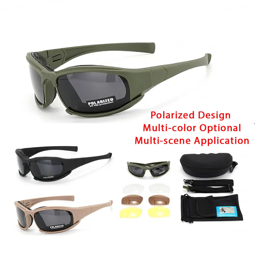 Lunettes de soleil tactiques avec verres interchangeables