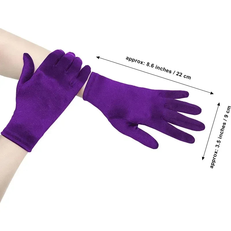 Gants courts en velours élégants pour femmes – style opéra