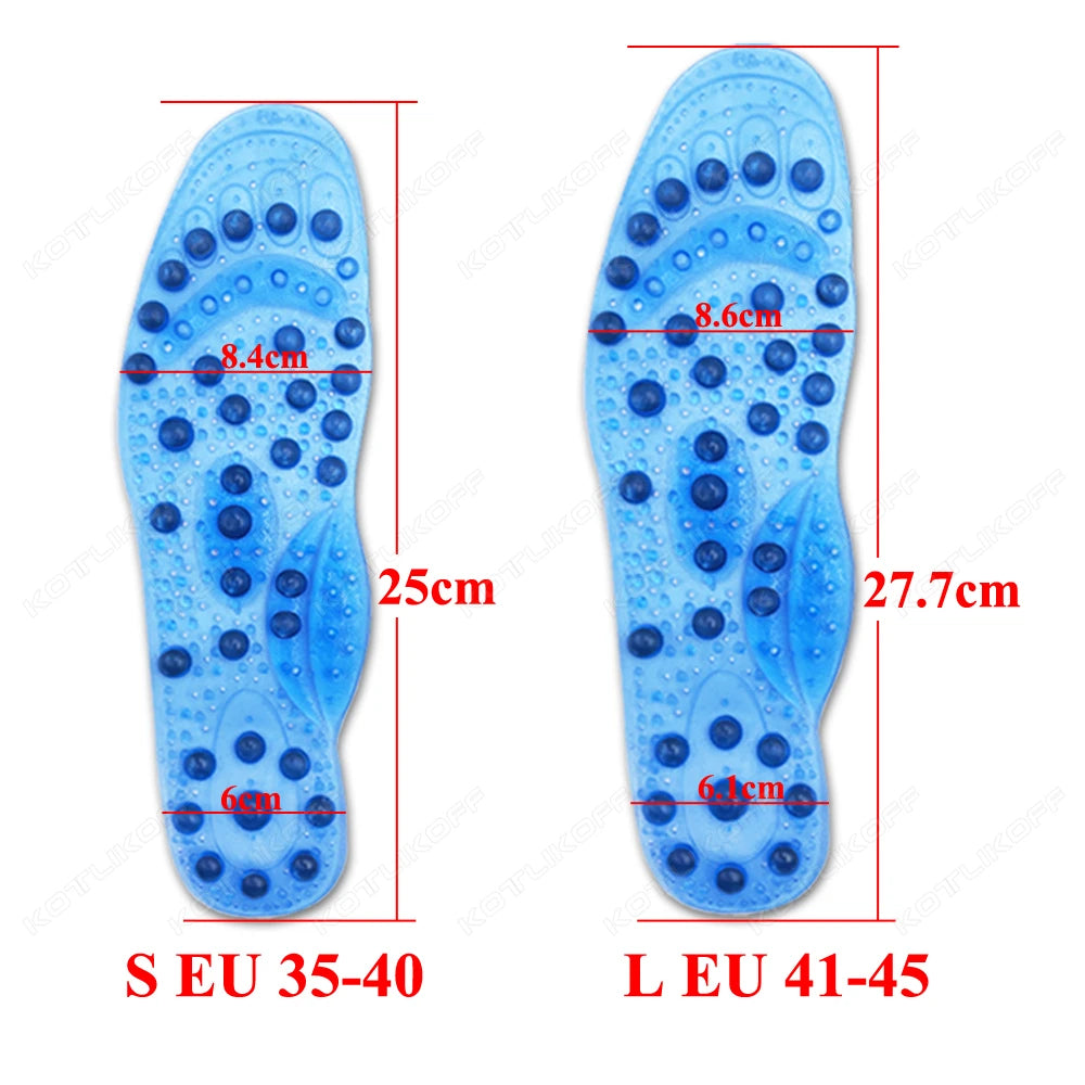 Semelles magnétiques d'acupression – 68 aimants pour soulager les douleurs et les maux de pieds