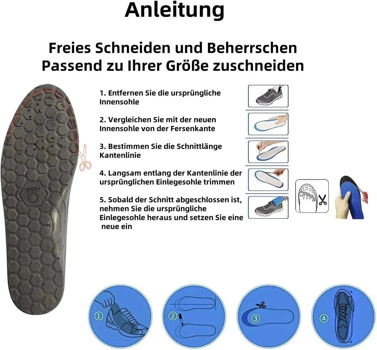 Semelles de massage magnétiques par acupression – Amortisseurs de chocs pour les pieds