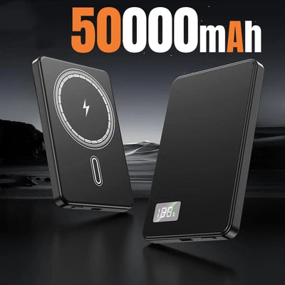 500.000 mAh magnetische powerbank met PD-ondersteuning en 22,5 W snelladen.