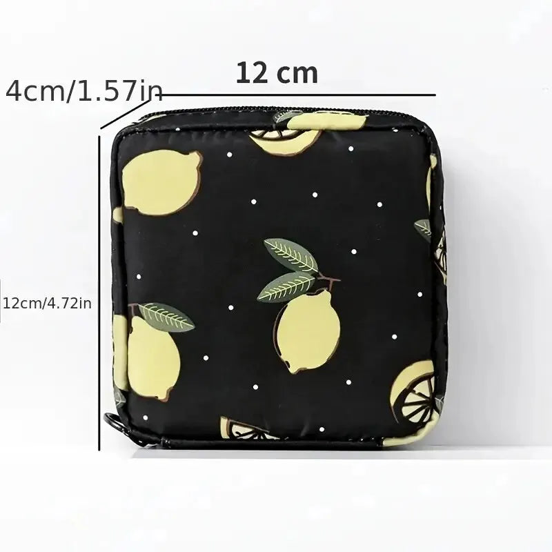 Pochette hygiénique imperméable pour femmes – Organisateur de tampons et serviettes avec motif de dessin animé