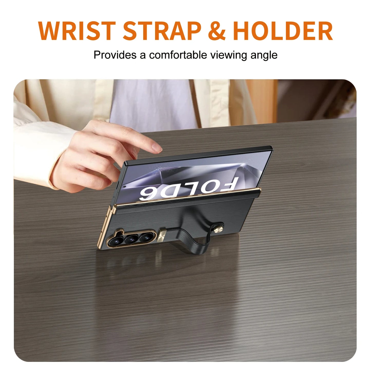 Leather Phone Case for Z Fold Shockproof Protection