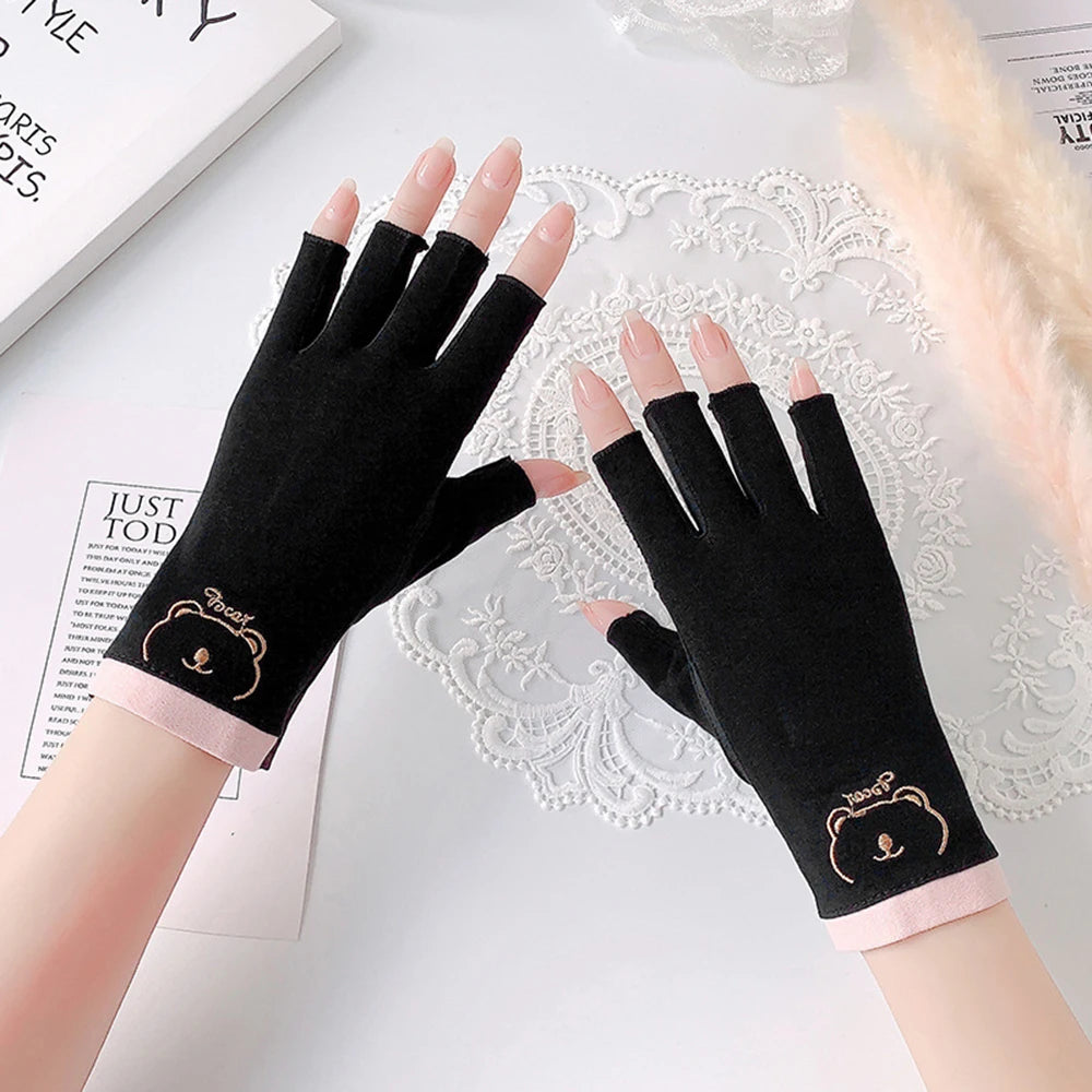 Nagelhandschoenen – UV-werende, ademende vingerloze manicurehandschoenen