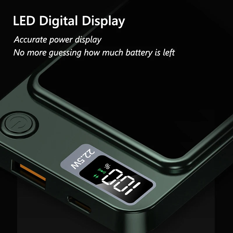 Batterie externe 20 000 mAh – Chargeur magnétique sans fil rapide 15 W