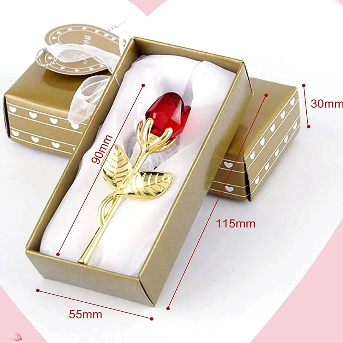 Glass Rose Mini Crystal Flower – Elegant Decorative Gift