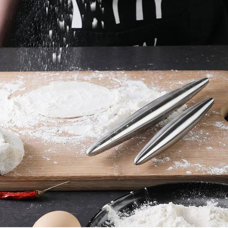 30cm Stainless Steel Rolling Pin – Non-Stick Baking Tool