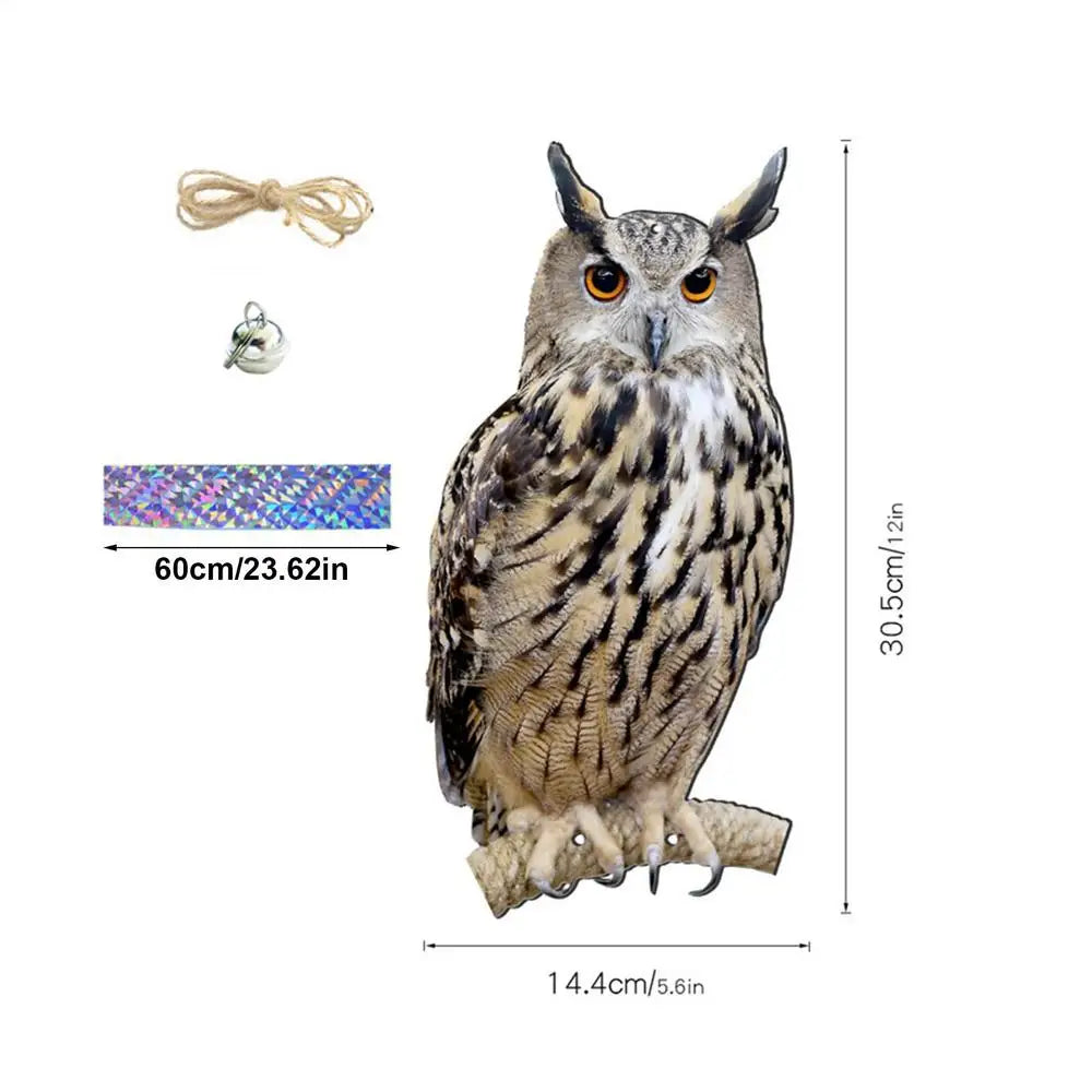 Owl Bird Scarecrow – Realistic Garden Hanging Repeller