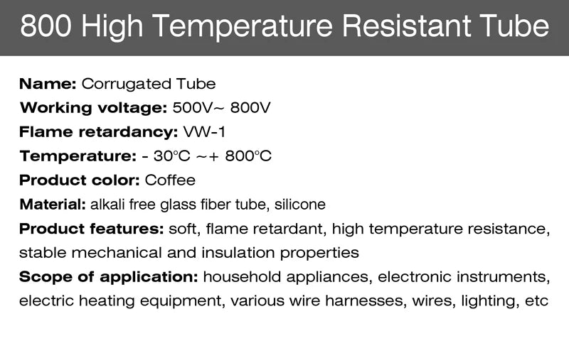 Manchon de protection thermique en fibre de verre jusqu'à 800 °C – Marron