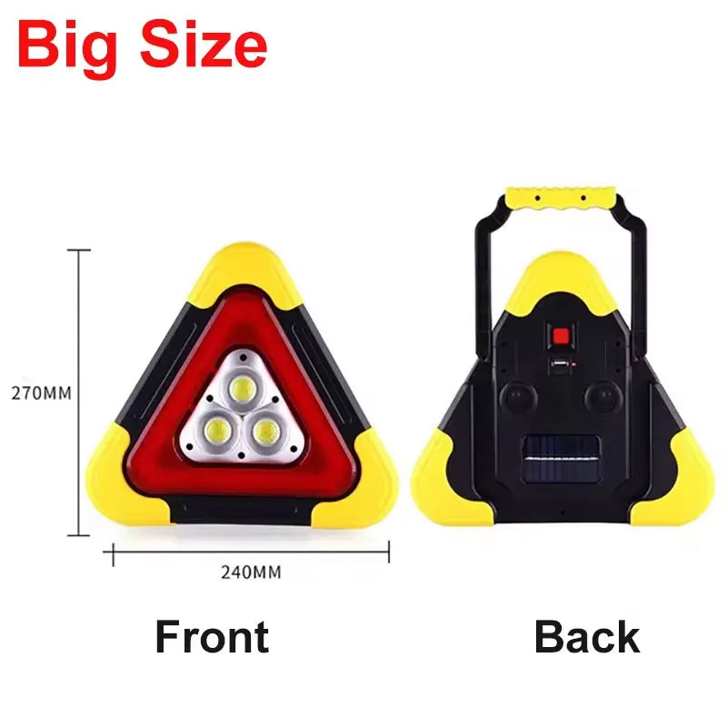 3-in-1 Solar Triangle LED Emergency Light for Outdoor Use