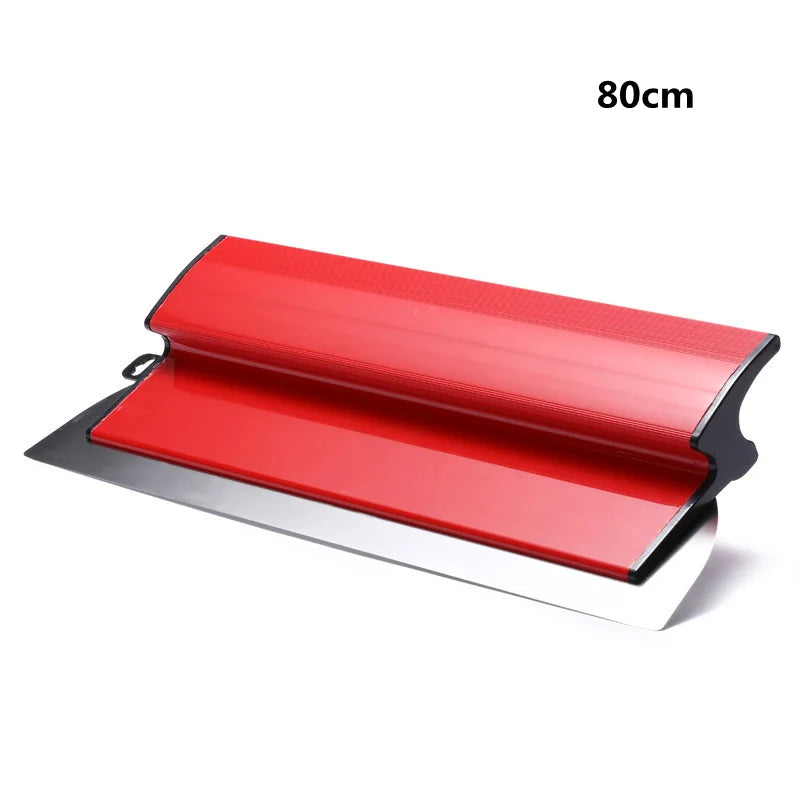 Spatel voor het gladmaken van gipsplaten met flexibel blad voor wanden en stucwerk.