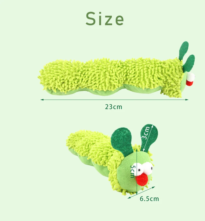 Chenille à mâcher pour chat avec herbe à chat et vigne argentée
