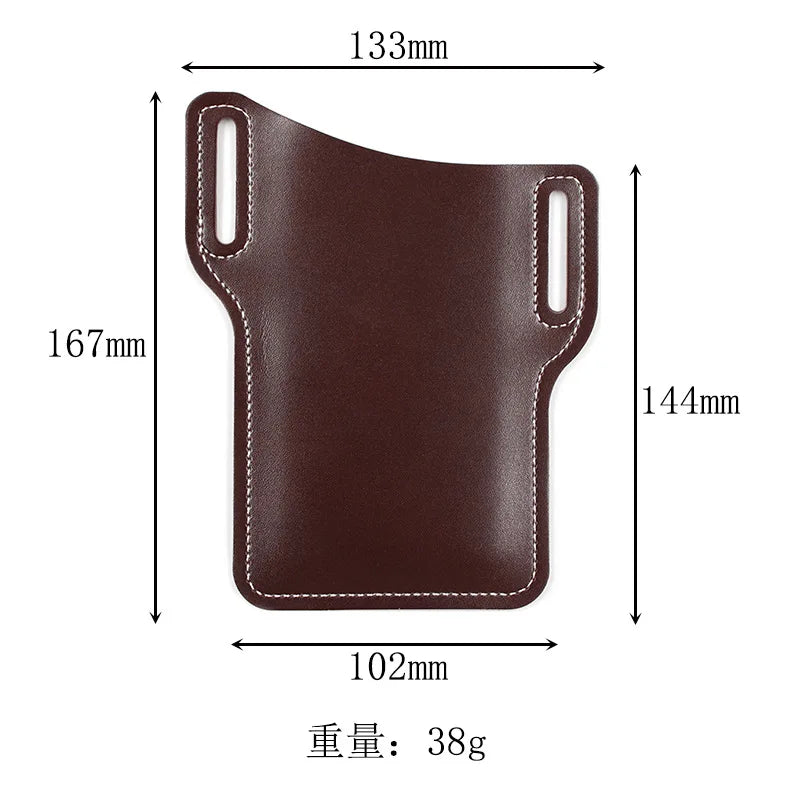 Telefoonhoesje met holster – Leren heuptasje en telefoonhouder