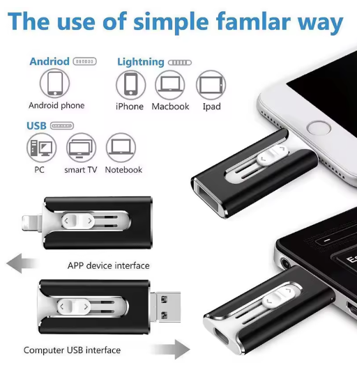 Clé USB OTG – Stockage haute vitesse 4 en 1 pour appareils