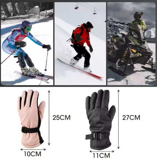 Gants d'hiver pour moto et vélo – Unisexe imperméables