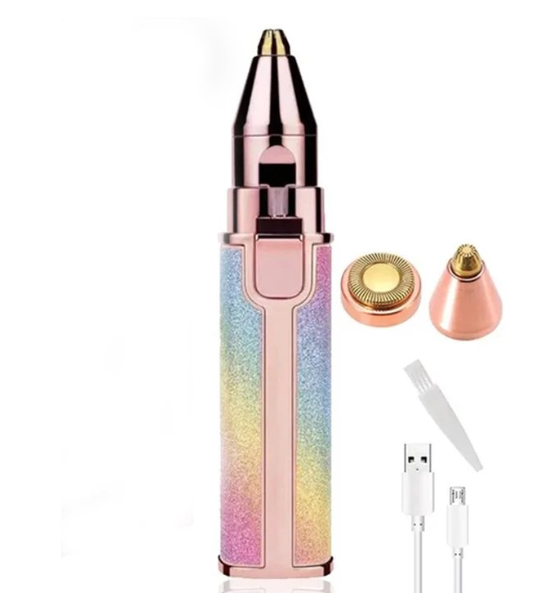 Épilateur et tondeuse à sourcils 2 en 1 pour femmes – Rechargeable et indolore