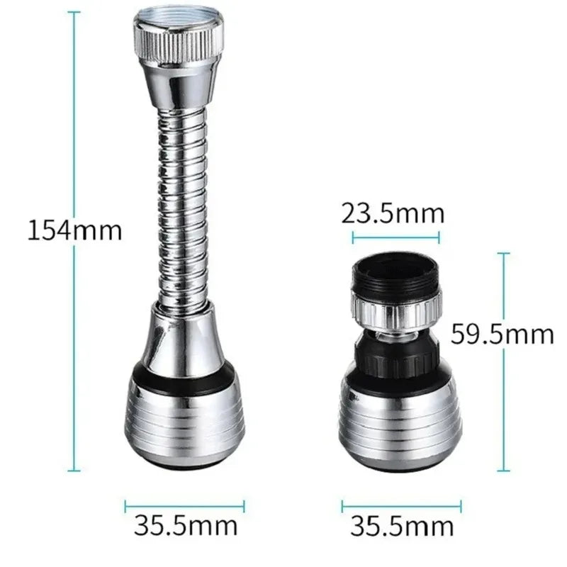 Pommeau de robinet de cuisine pivotant à 360° – Douchette anti-éclaboussures et filtre en mousse