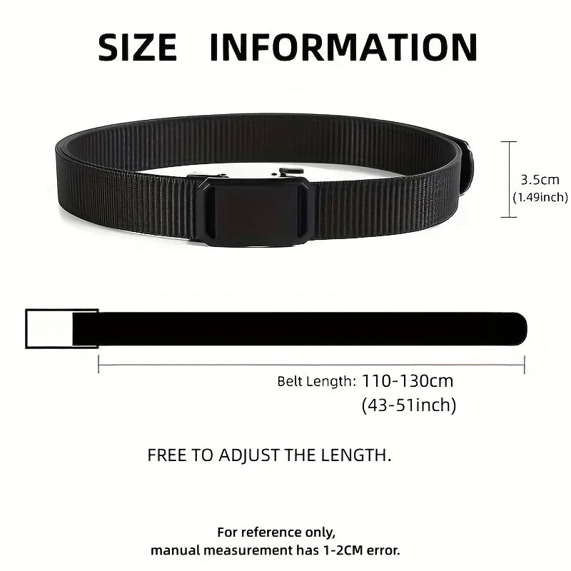 Ceinture tactique en toile – Ceinture militaire résistante pour homme, idéale pour les activités de plein air