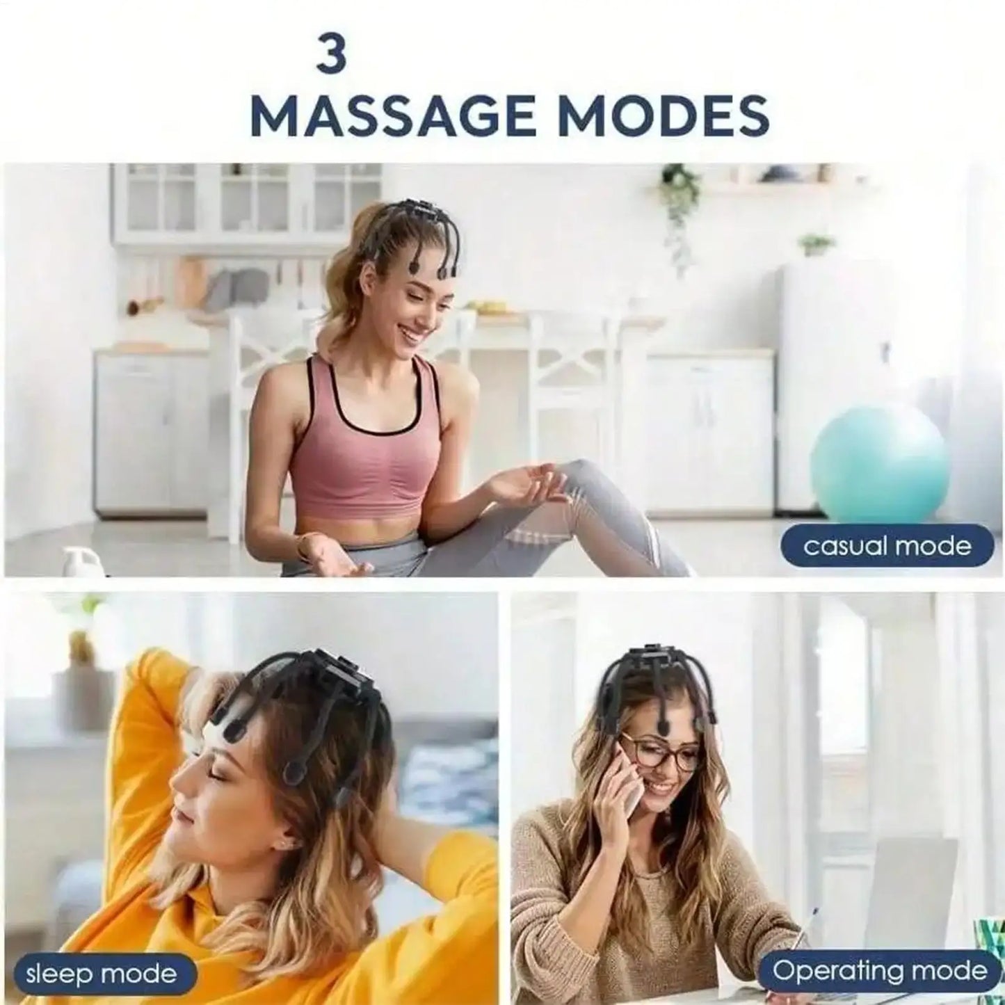 Masseur de tête électrique – Masseur de cuir chevelu vibrant en forme de pieuvre