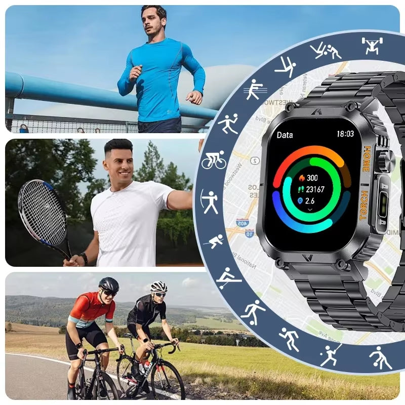Montre connectée HD – Écran LED, étanche 3 ATM