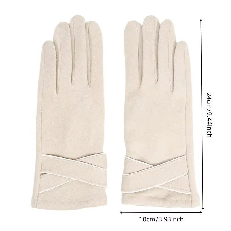 Warme fluwelen winterhandschoenen voor meisjes – winddicht