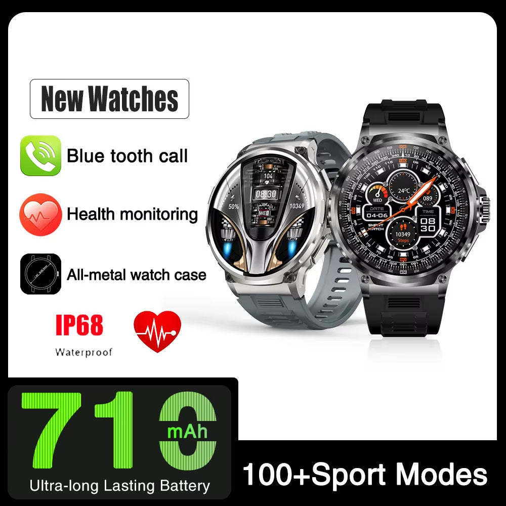 Montre intelligente 1,85″ – Groot Scherm, Bloedzuurstof & Sport