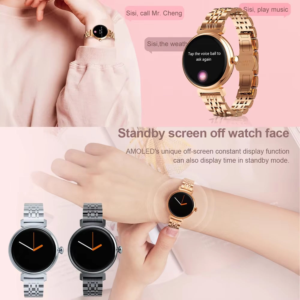 Modieuze Smartwatch – 1,04″ AMOLED, Metalen Behuizing