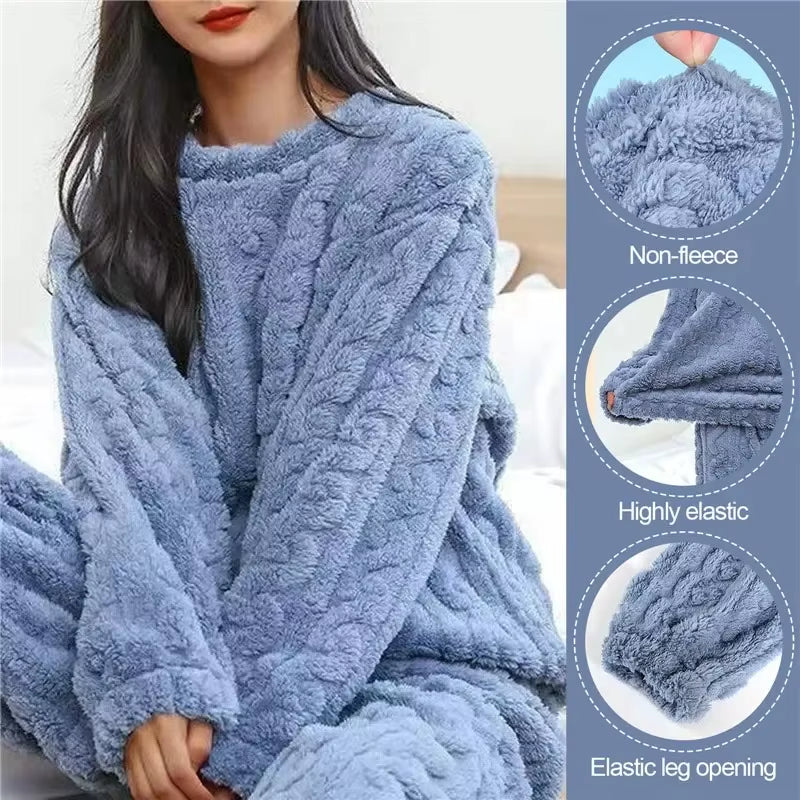 Zachte pyjamaset voor dames – comfortabele huiskleding voor de winter en de feestdagen