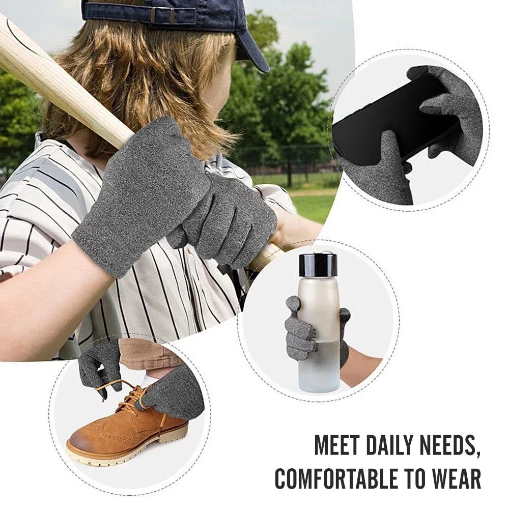 Unisex Full Finger Compression Gloves – Pain Relief Therapy