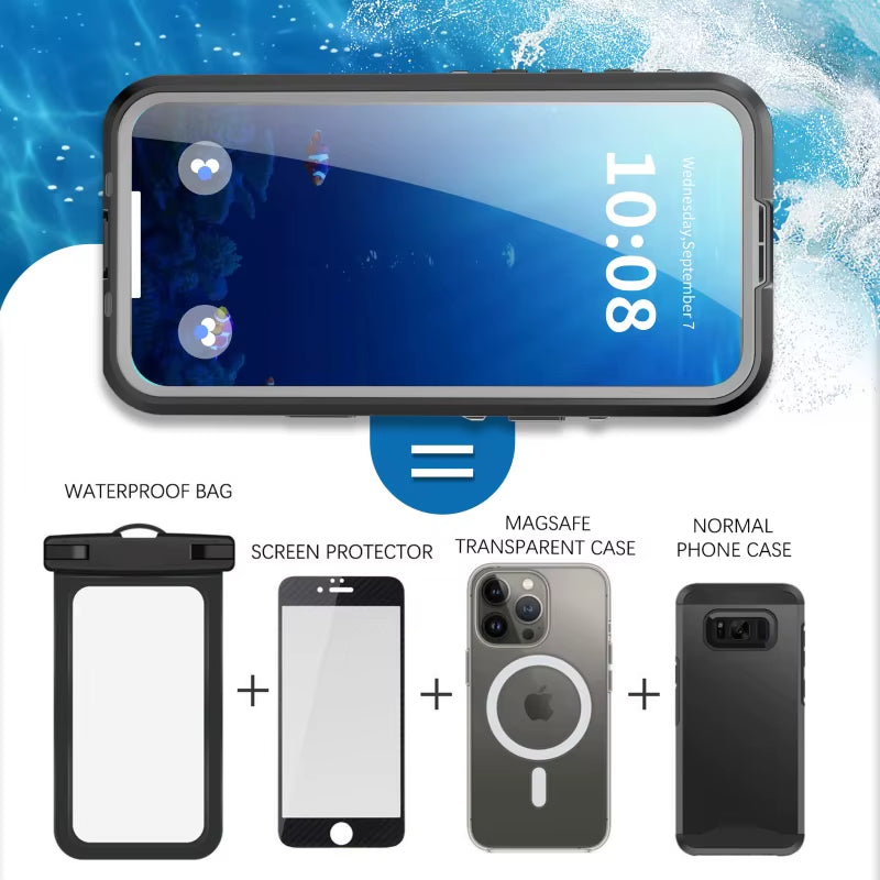 Rugged Waterproof Phone Case – 360° Full Protection