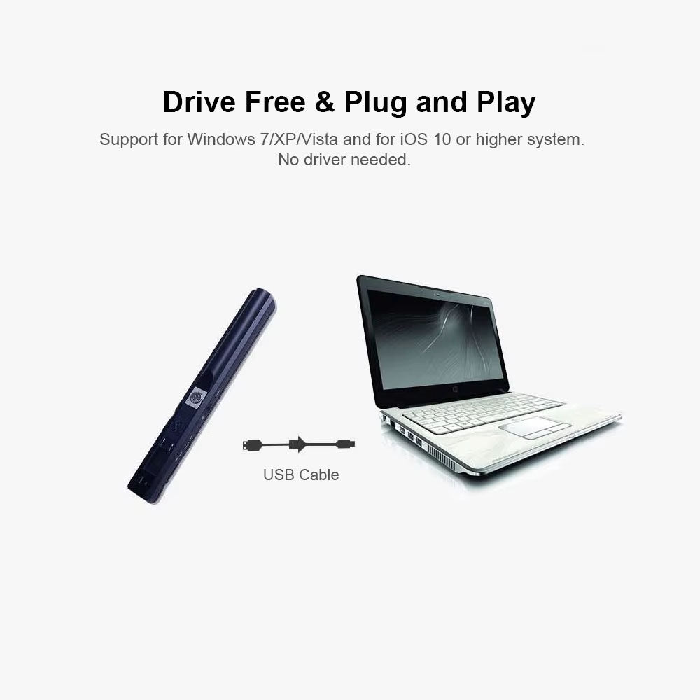 High-Resolution Portable Document Scanner – Handheld A4 Scan