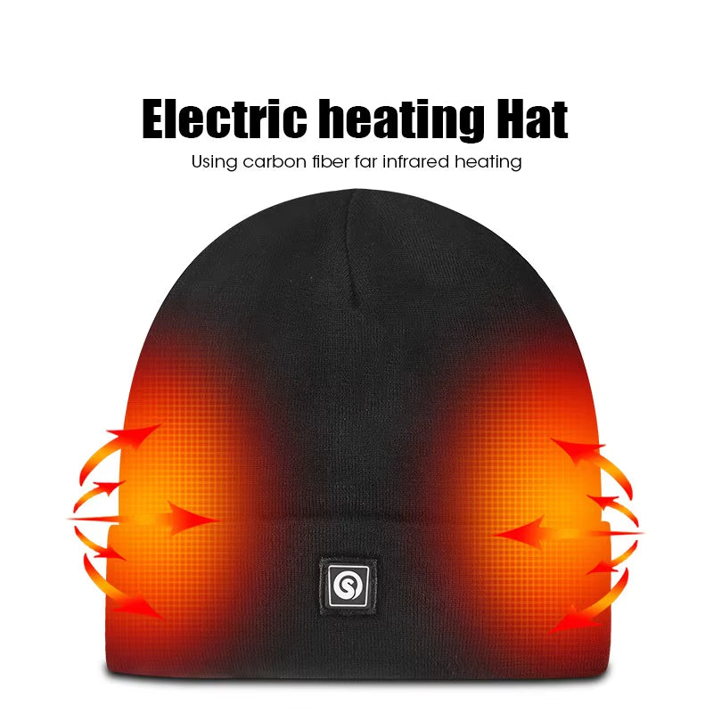 Electric Heated Beanie Hat – Warm Fleece Cap