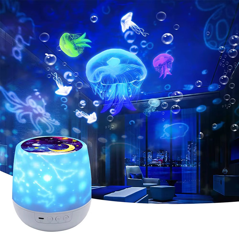 Galaxy Night Light Projector – Star & Ocean Wave Effects
