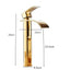 Gold Waterfall Faucet – Modern Bathroom & Kitchen Mixer