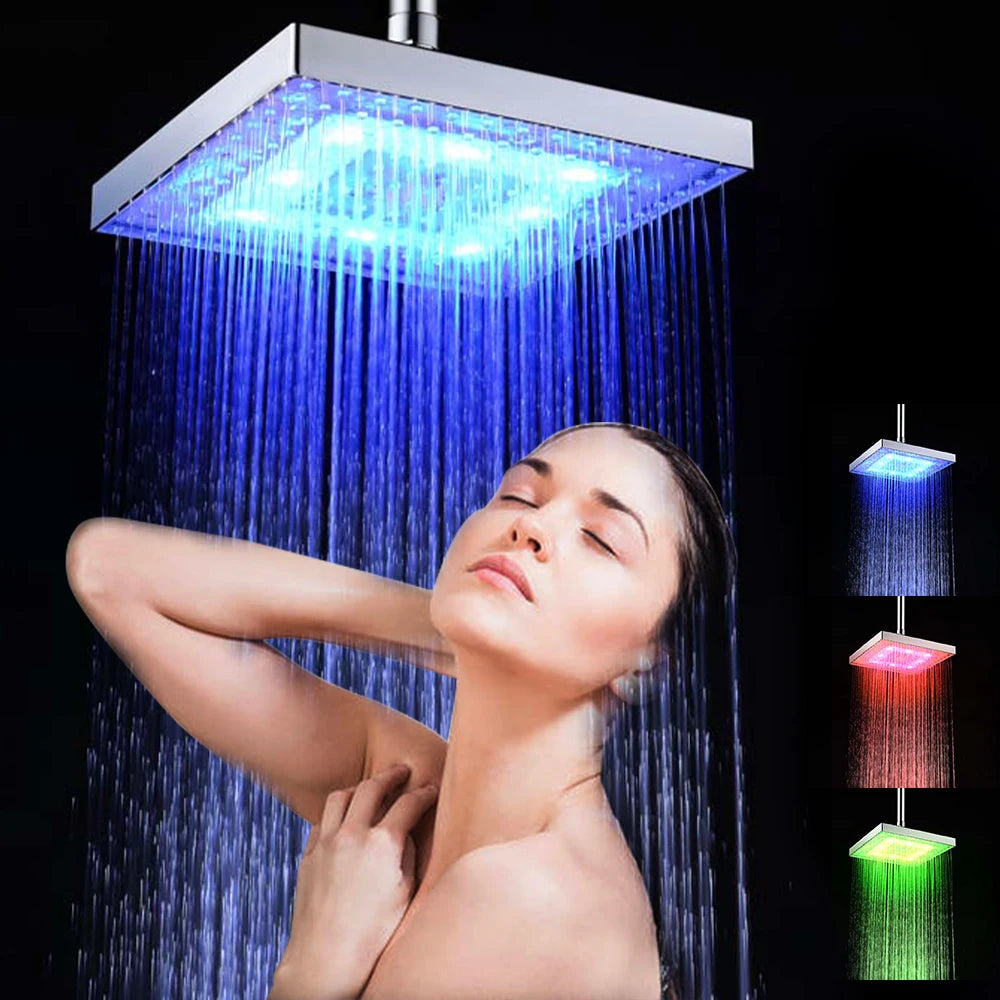 Color-Changing LED Shower Head High Pressure Rainfall