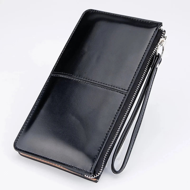 Dames lange portemonnee & clutch met rits – Multi-layer organizer