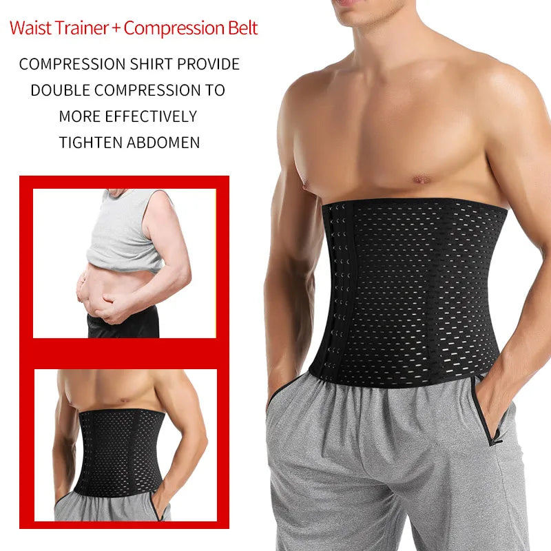 Men’s Waist Trainer – Tummy Control Body Shaper Corset Belt