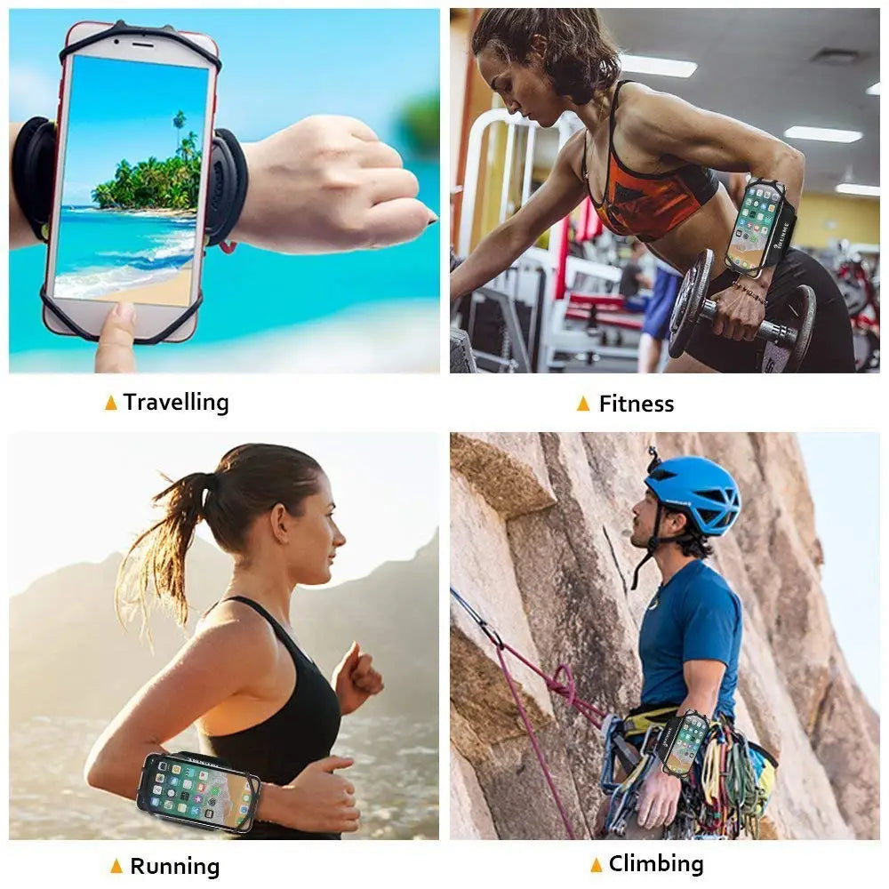 Support de téléphone rotatif à 360° pour poignet, idéal pour le sport – Brassard universel