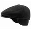 Winter Beret Flat Cap – Warm 5-Panel Hat with Ear Flaps