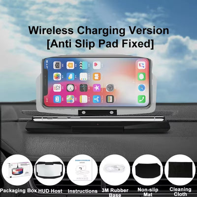 Wireless HUD Mount – Phone Holder & Navigation Projector
