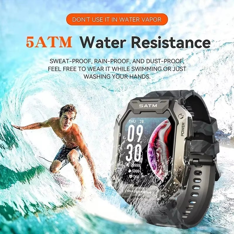 Smartwatch IP68 – Waterdicht, Gezondheid & Fitness Tracker