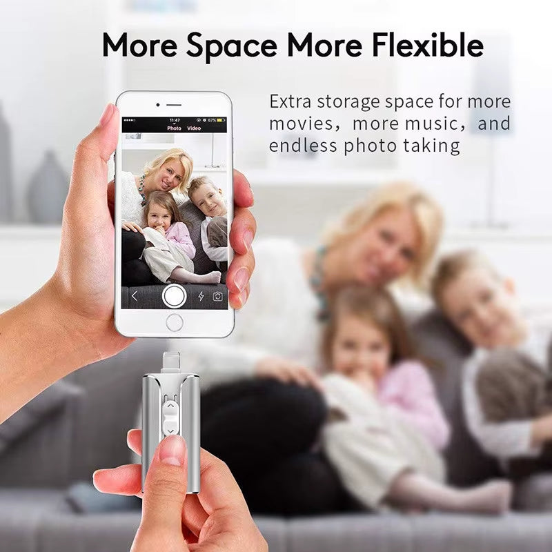 OTG USB Flash Drive – 4-in-1 High-Speed Storage for Devices