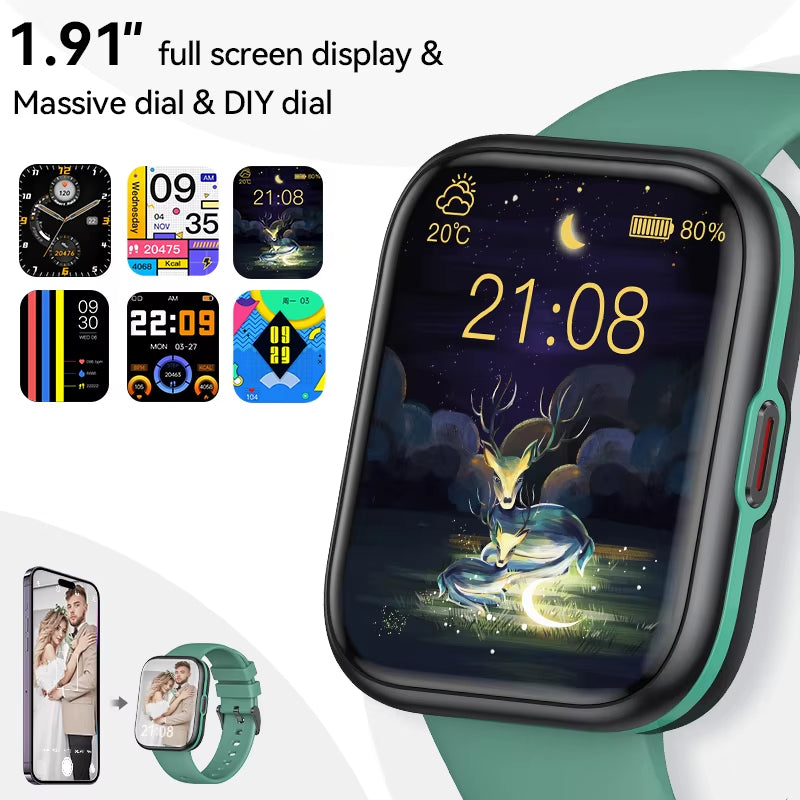 NFC Smartwatch – Spraakassistent, Bluetooth Bellen & Sport