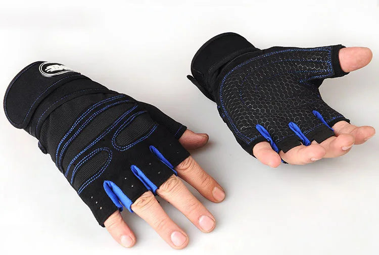 Fingerless Gym Gloves with Wrist Support –  Training Gloves